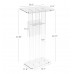 FixtureDisplays® Clear Podium Plexiglass Lecturn Transparent Church Pulpit with Christian Church Cross Prayer Hand Trinity Style Easy Assebmly Required 15411+12152
